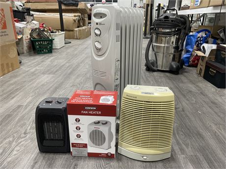 LOT OF 4 MISC HEATERS