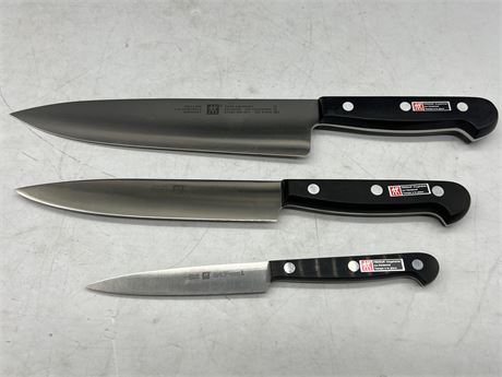 3 ZWILLING GERMAN KNIVES
