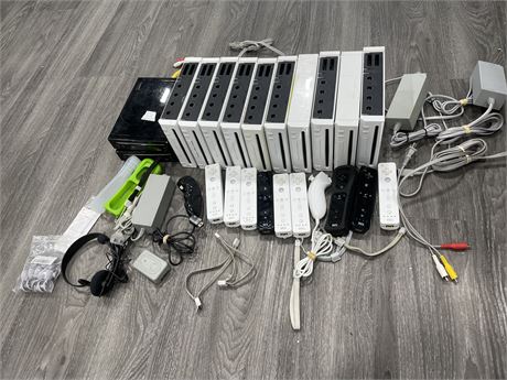 WII HARDWARE LOT FOR PARTS OR REPAIR (AS IS)