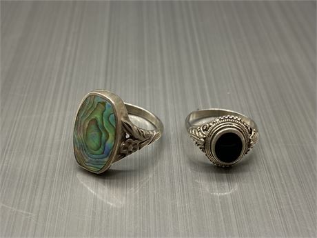 (2) 925 STERLING ANTIQUE RINGS