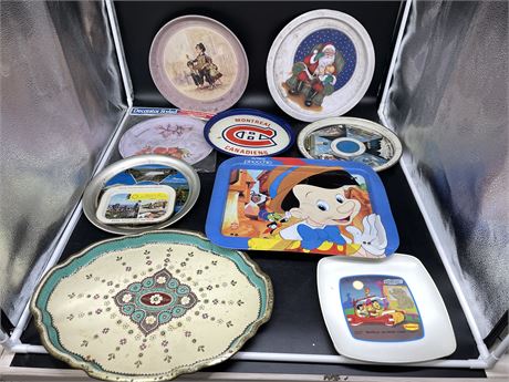 COLLECTION OF VINTAGE METAL TRAYS