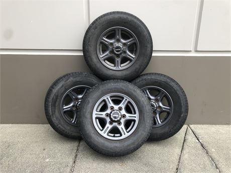 (4) 93’ POWER COATED MICHELIN MAZDA TIRES/RIMS (P205/75R14)