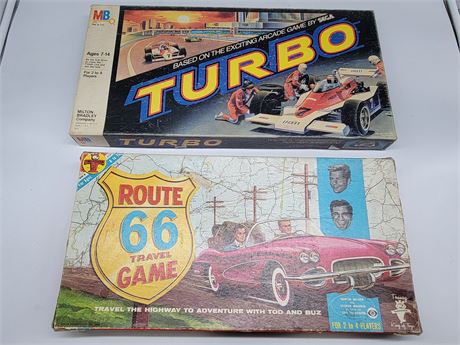 ROUTE 66 TRAVEL GAME 1962 & 1981 TURBO GAME
