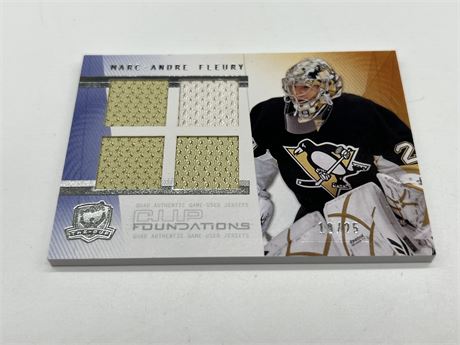 MARC ANDRE FLEURY CUP FOUNDATIONS PATCH CARD