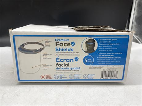 IN BOX NEW FACE SHIELDS