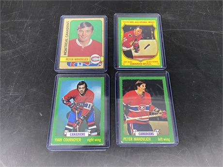 (4) 1970s NHL CARDS