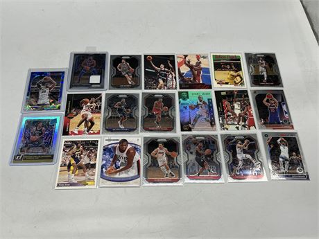 20 NBA CARDS W/ROOKIES & JERSEY CARD