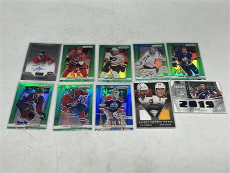10 NHL CARDS INCLUDING ROOKIE AUTO