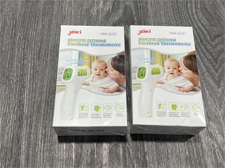 2 NEW MEDICAL INFRARED FOREHEAD THERMOMETERS