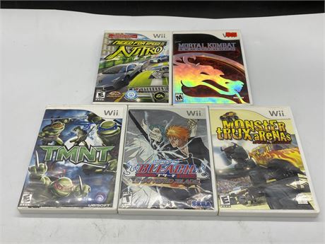 5 MISC WII GAMES