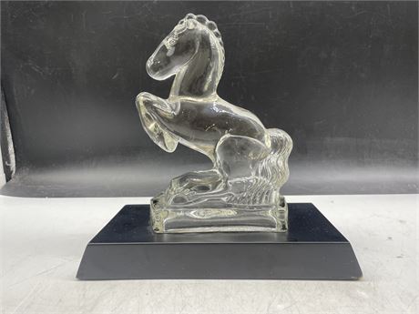 1940’S FROSTORIA HORSE BOOKEND MOUNTED ON TROPHY BASE