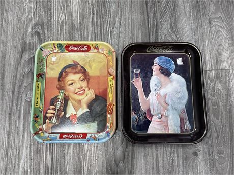 2 COCA-COLA TRAYS (ONE FROM 1946)