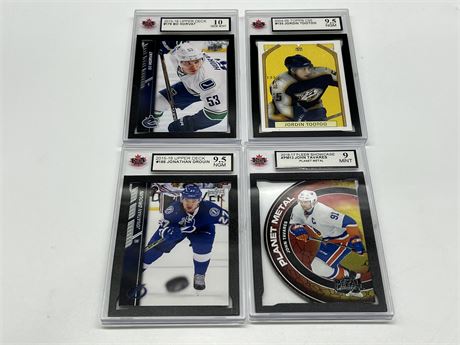 4 KSA GRADED NHL CARDS