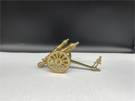 SOLID BRASS CANON ORNAMENT (9.5” long)