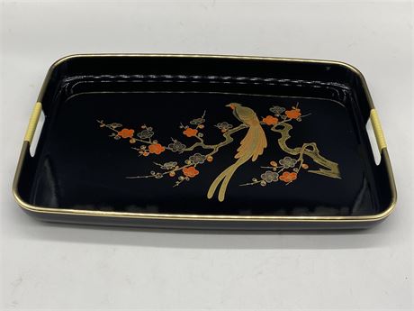 VINTAGE LACQUERWARE TRAY MADE IN JAPAN (19”X12”)