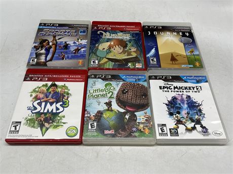 6 PS3 GAMES - EXCELLENT CONDITION