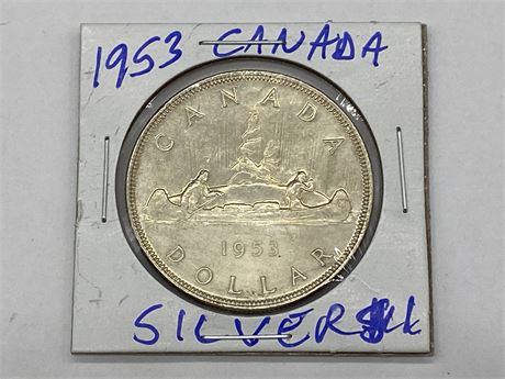 1953 CDN SILVER DOLLAR