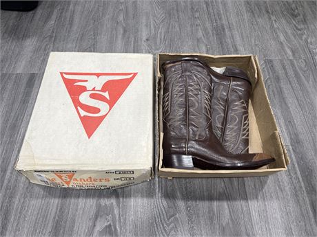 NEW OLD STOCK SANDERS COWBOY BOOTS - SIZE MENS 12