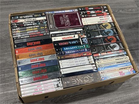 BOX OF DVD BOX SETS