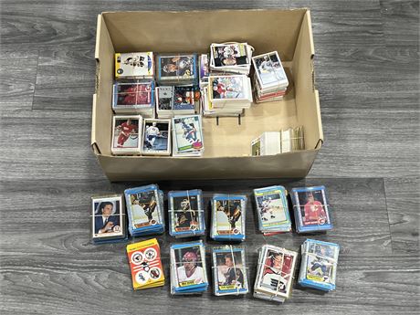 BOX OF NHL CARDS - MOSTLY 90s