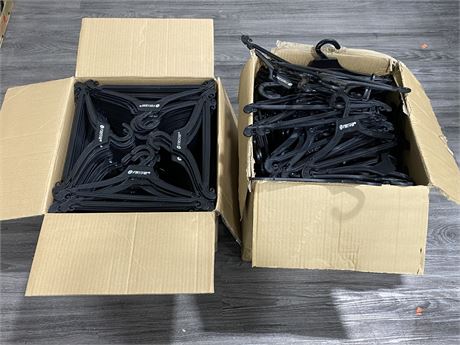LARGE LOT OF FIRSTAR BLACK CLOTHING HANGERS