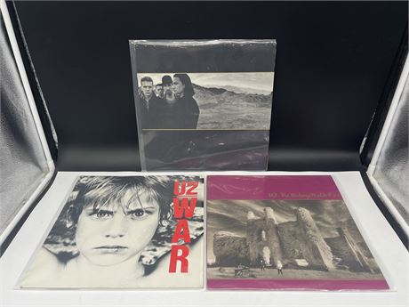 3 U2 RECORDS - NEAR MINT (NM)