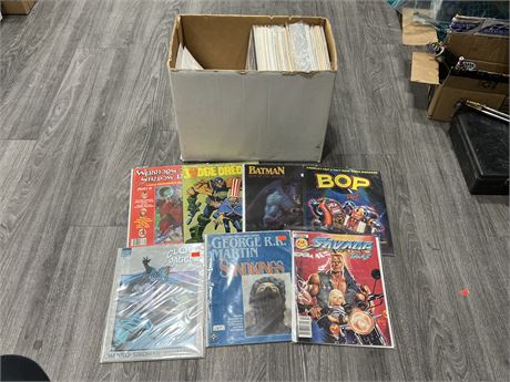 BOX OF LARGE COMICS / GRAPHIC NOVELS