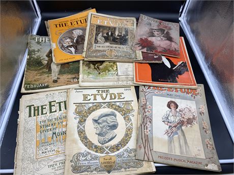 LOT OF EARLY 1900s MUSIC MAGAZINES