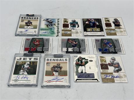 12 FOOTBALL ROOKIE PATCH / AUTO CARDS