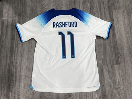OFFICIAL ON FIELD RASHFORD ENGLISH NATIONAL TEAM SOCCER JERSEY - SIZE L