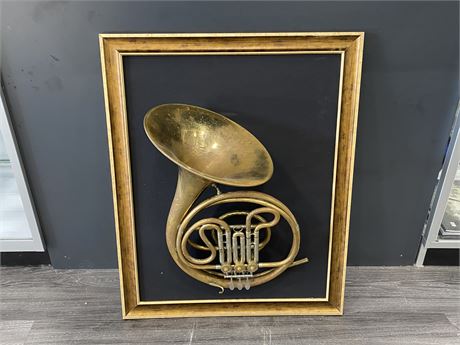 VINTAGE FRENCH HORN DISPLAY (26”x32”)