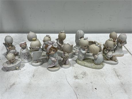 LOT OF PRECIOUS MOMENTS FIGURES (3-6” tall)