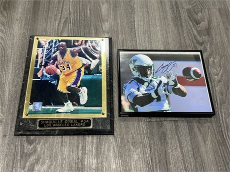 SIGNED GEROY SIMON PICTURE W/COA & SHAQ PICTURE (10.5”x13”)