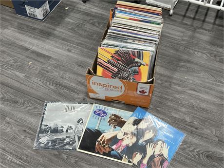 BOX OF RECORDS - CONDITION VARIES (Most slightly scratched / scratched)