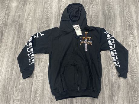 NEW W/TAGS MEGADEATH ZIP UP HOODIE SIZE LARGE