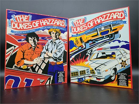2 VINTAGE DUKES OF HAZZARD COLORING SET (Unopened)