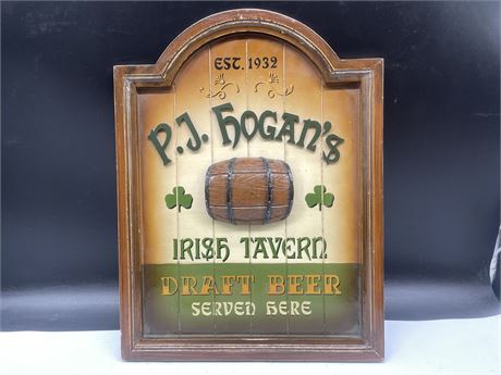 IRISH TAVERN BEER SIGN 13”x17”