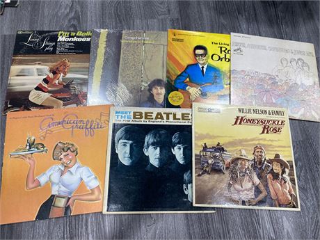 7 MISC. RECORDS (Beatles is badly scratched)