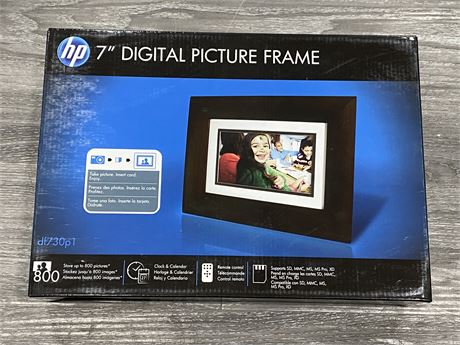 NEW IN BOX HP 7” DIGITAL PICTURE FRAME