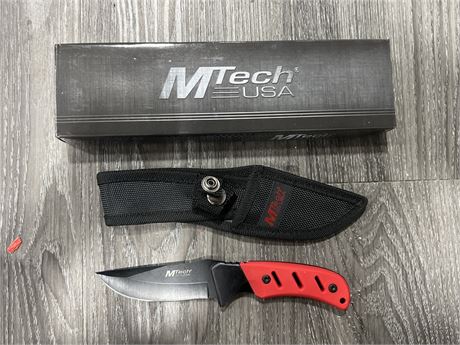 NEW MTECH KNIFE W/SHEATH (8” long)