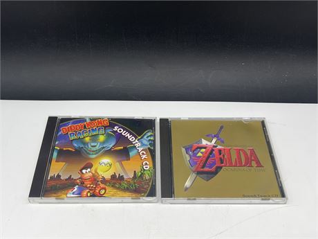 RARE DIDDY KONG RACING / LEGEND OF ZELDA N64 GAME SOUNDTRACK CDS