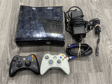 XBOX 360 W/2 CONTROLLERS (NOT TESTED - AS IS)