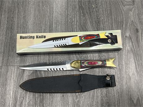 NEW HUNTING KNIFE - 7” BLADE W/ SHEATH