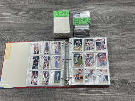 2 BOXES & 1 BINDER OF EARLY - MID 90’s BASEBALL SETS