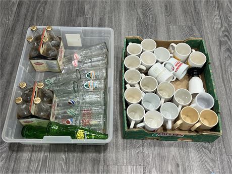 LOT OF COLLECTOR BOTTLES & MUGS
