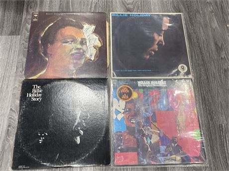 4 BILLIE HOLIDAY RECORDS