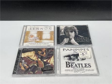 4 SEALED JOHN LENNON / BEATLES CDS