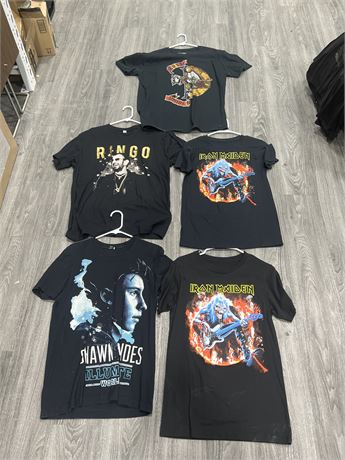 5 ASSORTED T SHIRTS - SIZE S - XL