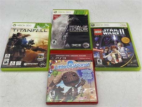 3 XBOX GAMES + 1 PS3 - ALL HAVE MANUALS