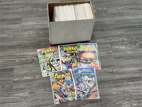 SHORT BOX OF 1980s COMICS - NO DOUBLES, BAGGED & BOARDED